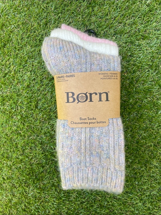Born Accessories - Born Women's Multicolor Boot Socks - Pink & Cream Accents